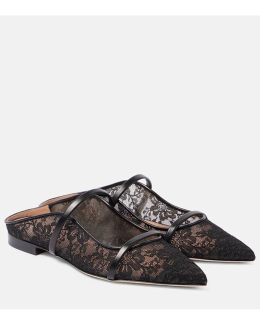 Malone Souliers Brown Maureen Lace Mules