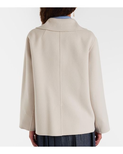 Max Mara Natural Margot Virgin Wool Peacoat