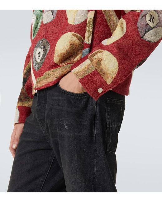 Amiri Red Billiards Tapestry Blouson for men