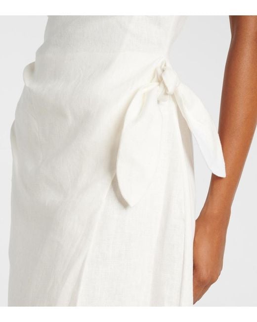 Sir White Tamara Linen Maxi Dress