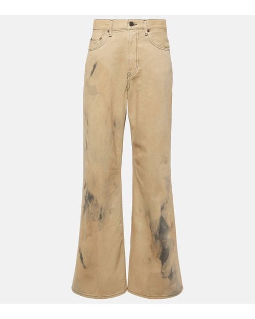 Acne Natural 2022f Tie-dye High-rise Flared Jeans