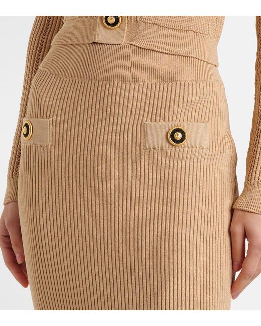 Jupe Crayon Balmain en coloris Brown