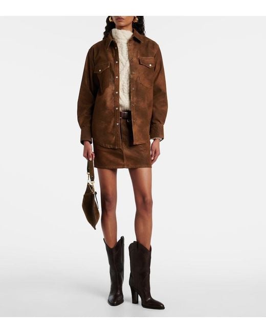 Paris Texas Brown Lavinia 100 Leather Mid-Calf Boots