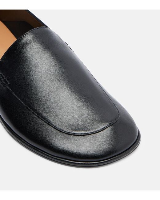 Calvin Klein Black Vela Leather Loafers
