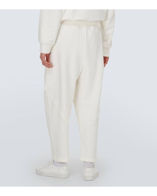 The Row White Koa Cotton-blend Terry Sweatpants for men