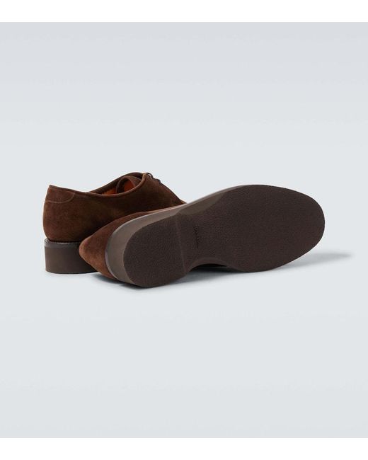 John Lobb Schnuerschuhe Ted Aus Veloursleder in Brown für Herren