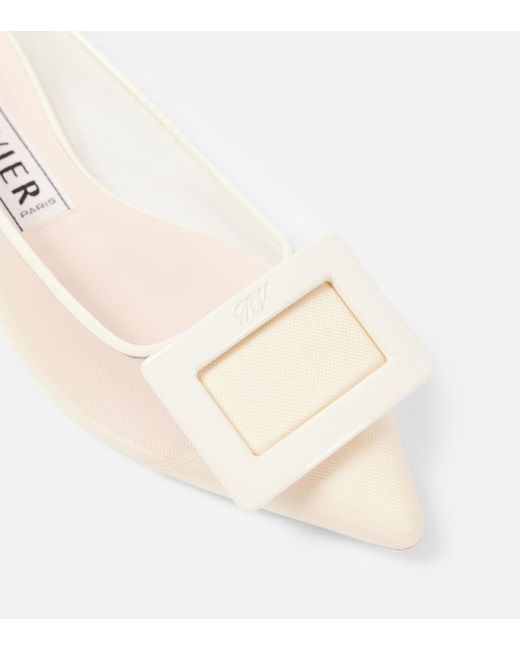 Roger Vivier Natural Gommettine Mesh Ballet Flats