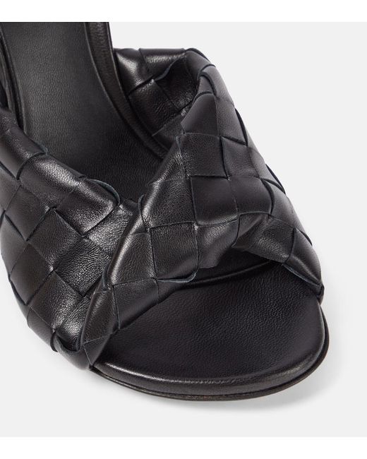 Bottega Veneta Black Leather Kitten Heel Pumps