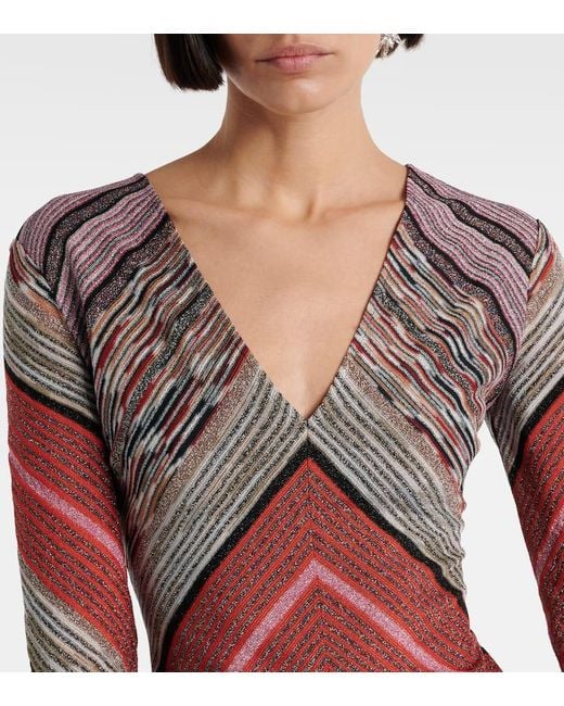 Missoni Red Lame Maxi Dress