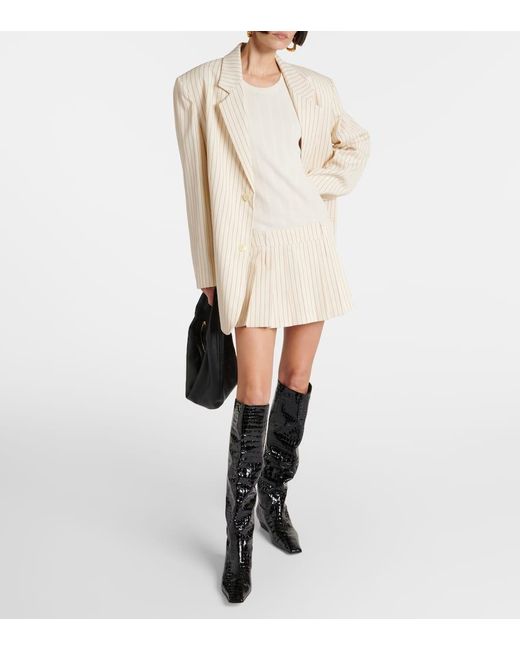 Frankie Shop Natural Minirock Blake Aus Twill