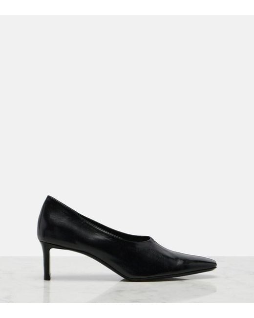 Khaite Black Cecilia Leather Pumps