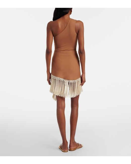 Taller Marmo Brown Yacare Swimsuit And Beach Cover-Up Set