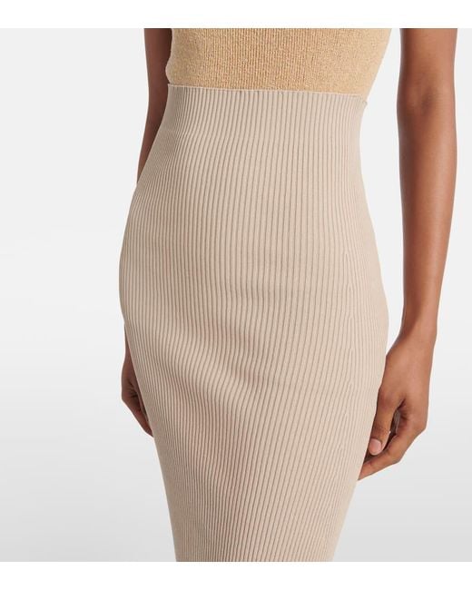 Max Mara White Aprile1234 High-Rise Crepe Maxi Skirt