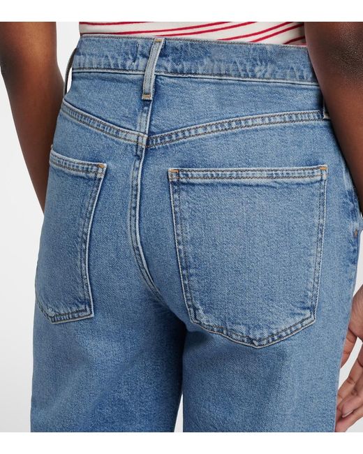 Agolde Blue Harper Straight Jeans