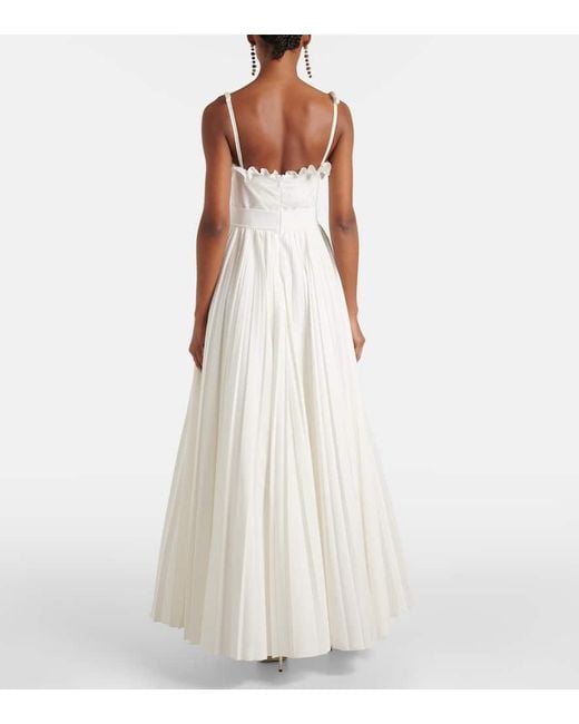 Giambattista Valli White Ruffled Cotton Maxi Dress