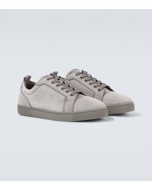 Christian Louboutin Gray Louis Junior Leather Sneakers for men