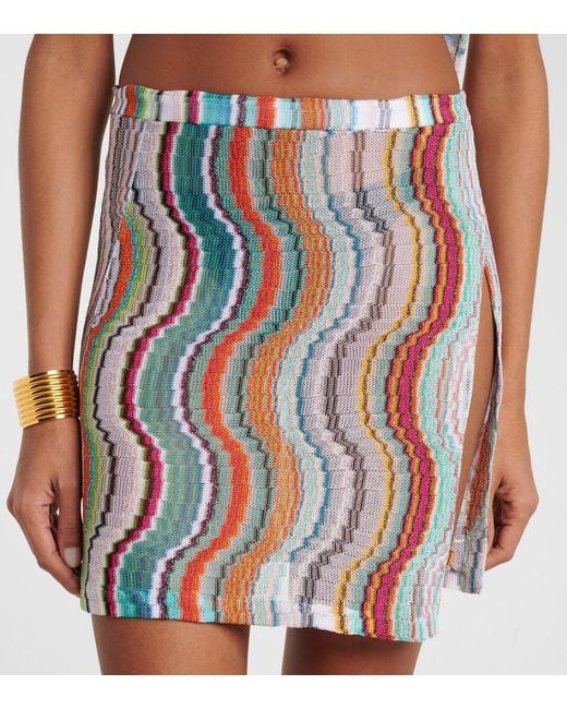 Missoni White Wrap Mini Skirt