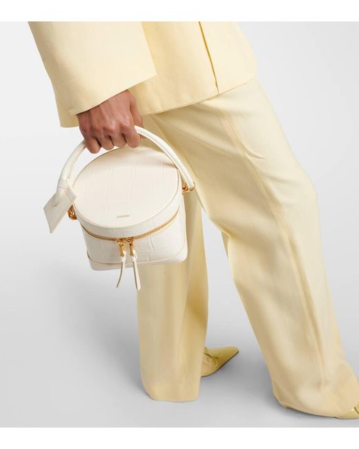 Jacquemus White Le Vanito Leather Shoulder Bag