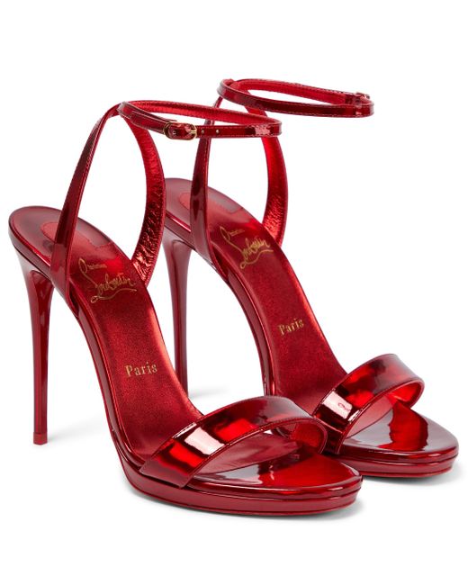 Espadrilles Christian Louboutin en coloris Neutre Femme Chaussures Chaussures à talons Sandales compensées 