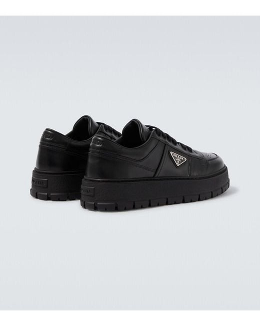 Prada Black Leather Sneakers for men