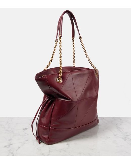 Saint Laurent Purple Jamie Shopping Leather Tote Bag