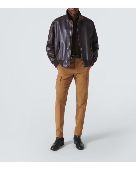 Slowear Natural Cotton Cargo Pants for men