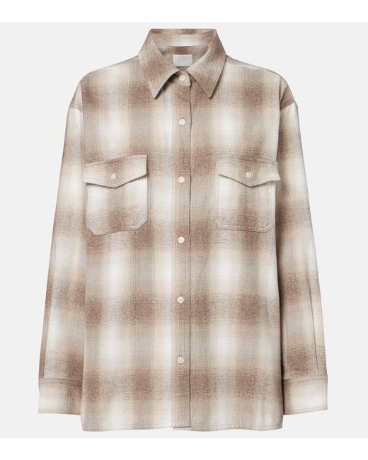Citizens of Humanity Natural Kota Checked Cotton Flannel Shirt