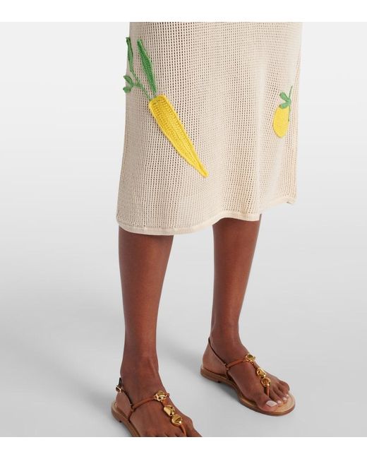 Staud White Adeline Crochet Cotton Beach Dress
