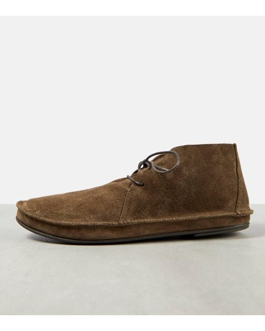 The Row Brown Tyler Suede Ankle Boots