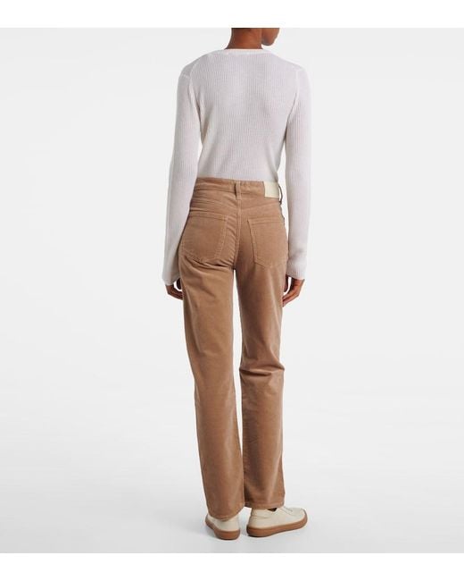 Citizens of Humanity Natural Blaine Cotton Corduroy Straight Pants
