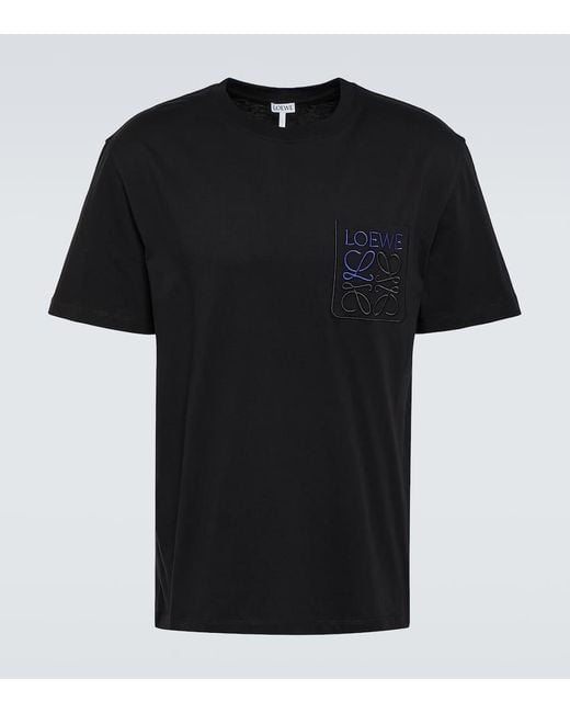 Loewe T-Shirt Anagram aus Baumwolle in Black für Herren