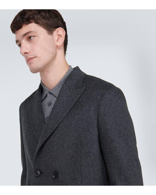 Zegna Gray Wool-blend Coat for men