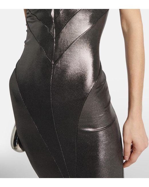 Rick Owens Metallic-Effect Jersey Gown