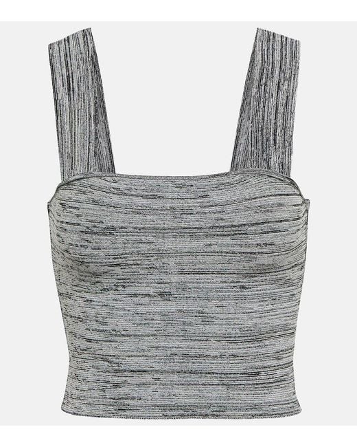 Top Raccourci Label Proenza Schouler en coloris Gray