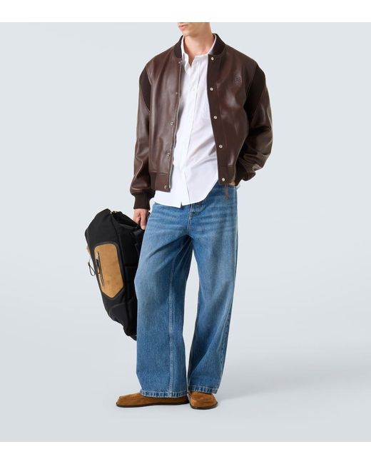 Loewe Bomberjacke Anagram Aus Leder in Brown für Herren