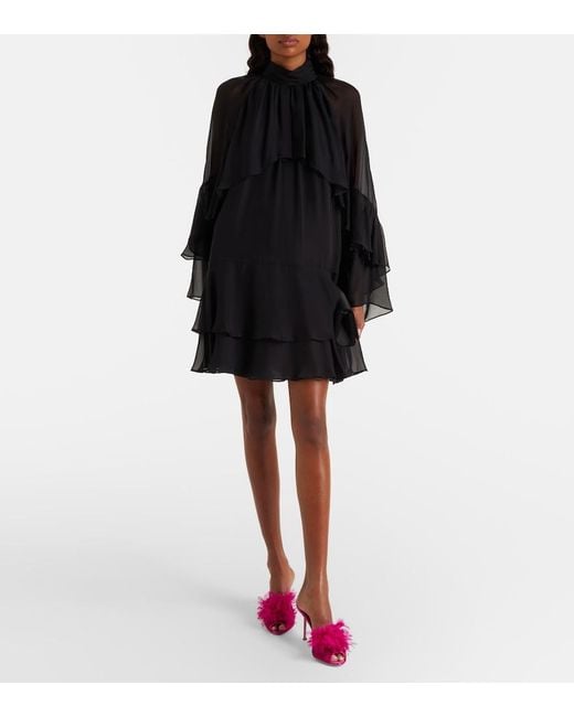 Aquazzura Pink Poeme Floral-Applique Mesh Mules