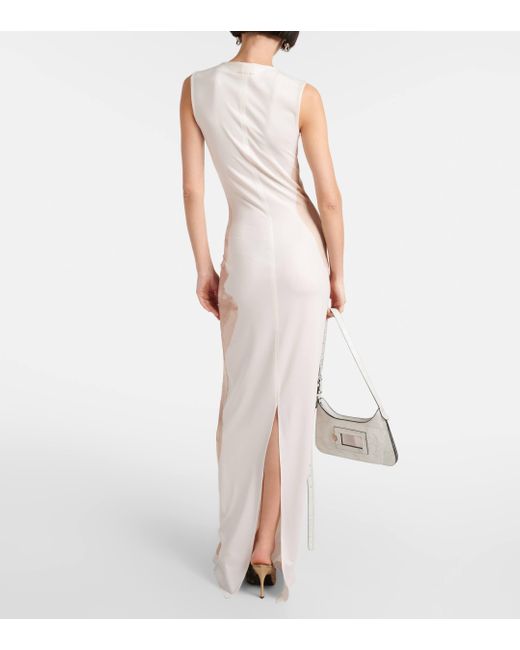 Acne White X Katerina Jebb Printed Maxi Dress