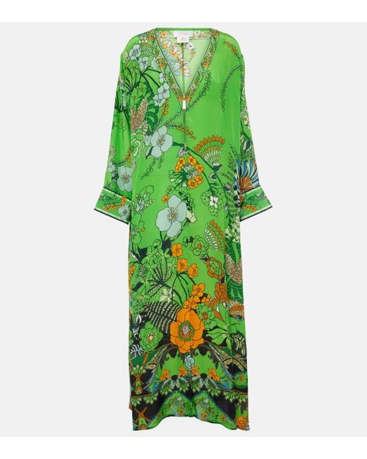 Camilla Green Floral-Print Maxi Dress