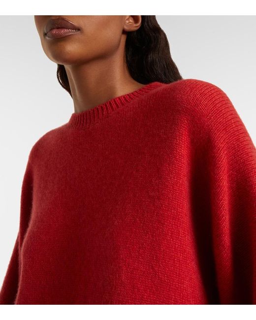 Khaite Red Margaux Cashmere Sweater