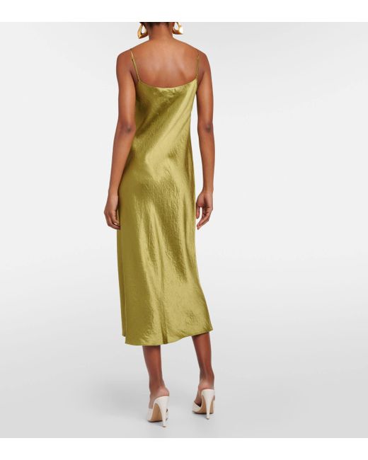 Vince Green Satin Slip Dress
