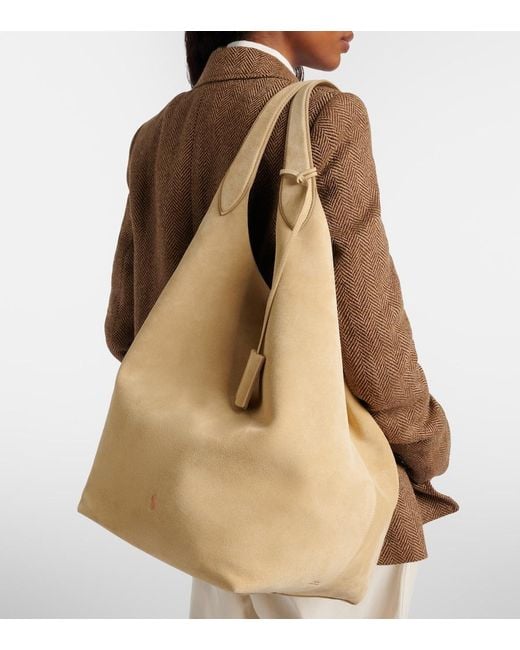 Polo Ralph Lauren Natural Polo Play Large Suede Tote Bag