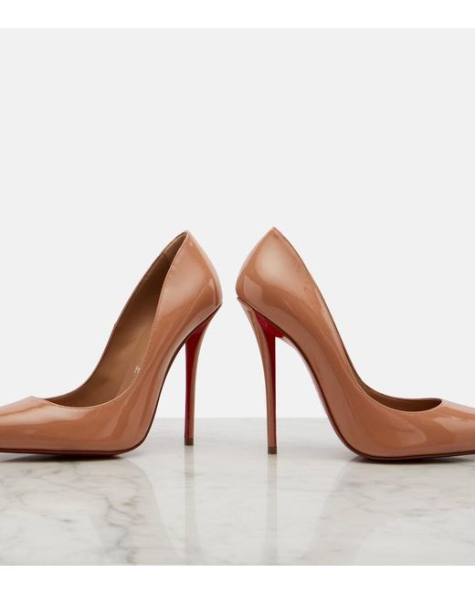 Christian Louboutin Brown Miss Z Patent Leather Pumps