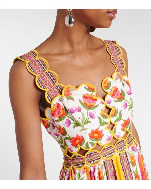 Farm Rio White Maxikleid Aus Einem Leinengemisch