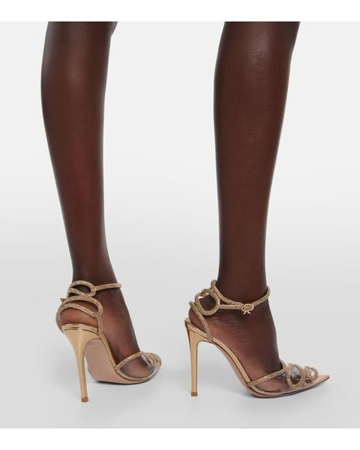 Sandali di Gianvito Rossi in Metallic