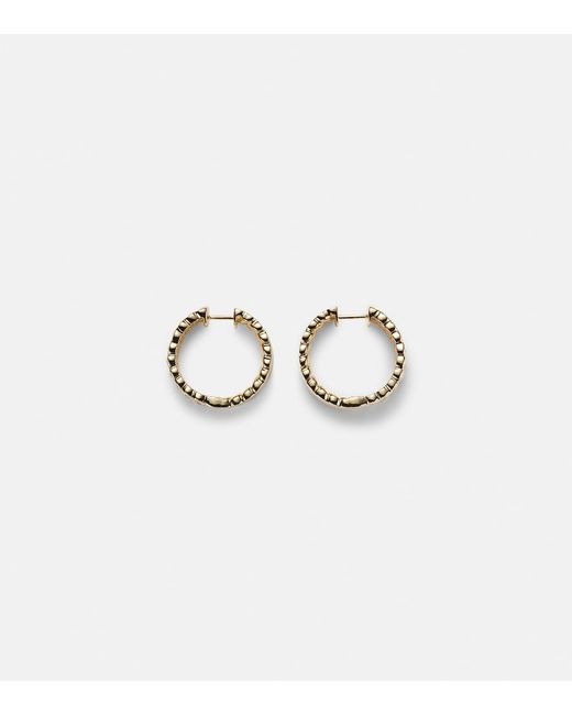 Anita Ko White Zoe 18Kt Hoop Earrings With Diamonds