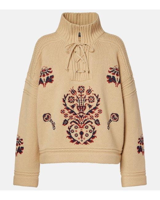Etro Natural Pullover Aus Wolle Und Kaschmir
