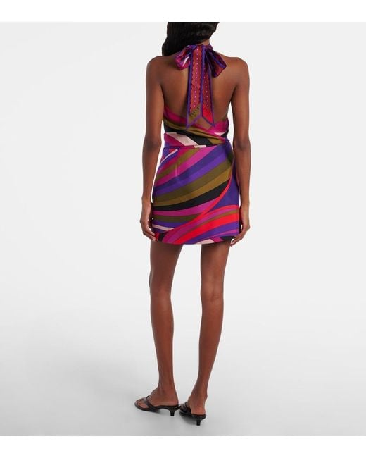Emilio Pucci Pink Iride Silk Wrap Skirt