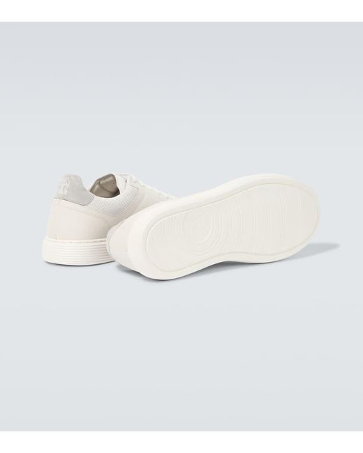 Sneakers in pelle di Brunello Cucinelli in White da Uomo