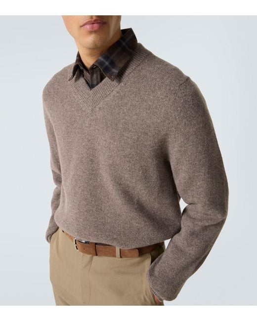Sunspel Brown Wool Sweater for men