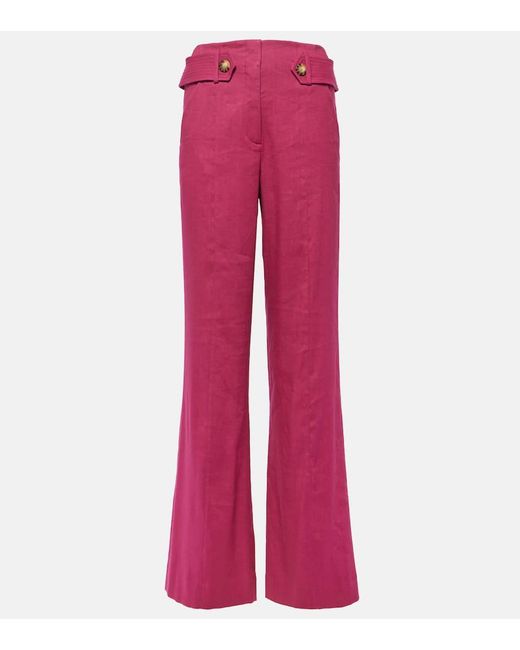 Pantaloni flared Sunny in twill di Veronica Beard in Pink